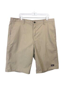 Dickies Mens Khaki Work Shorts Beige Cotton Blend Durable Casual Size 40